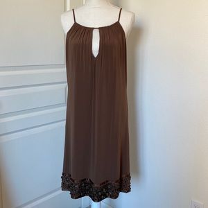Vintage Dress Laundry Chocolate Brown Coconuts NWT